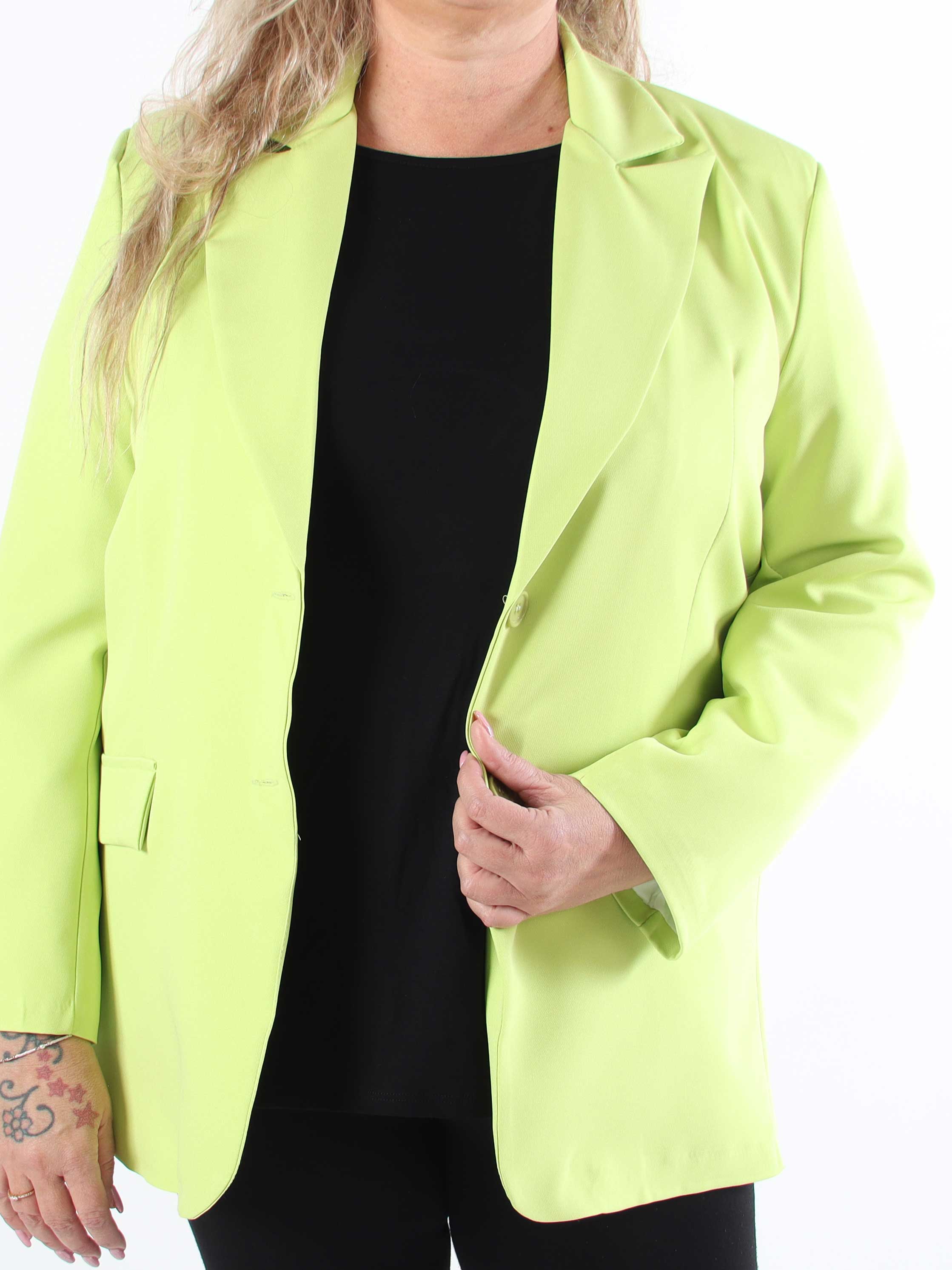Kaisa - Farvet stilren blazer med knapper